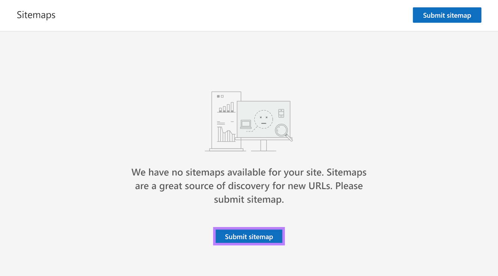 Submit sitemap fastener  highlighted