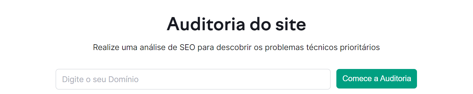 O que é texto âncora? Boas práticas para otimizar seus links 15 tela inicial ferramenta auditoria de site