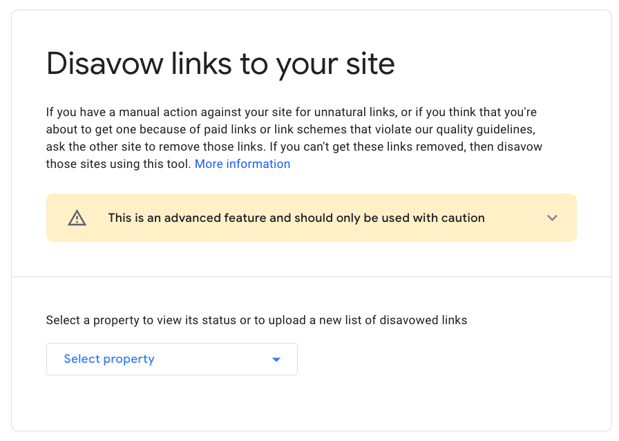 Google’s disavow tool