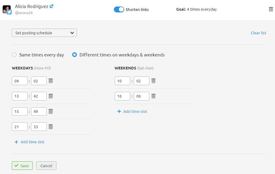 Planificación de contenidos en redes sociales - Programación