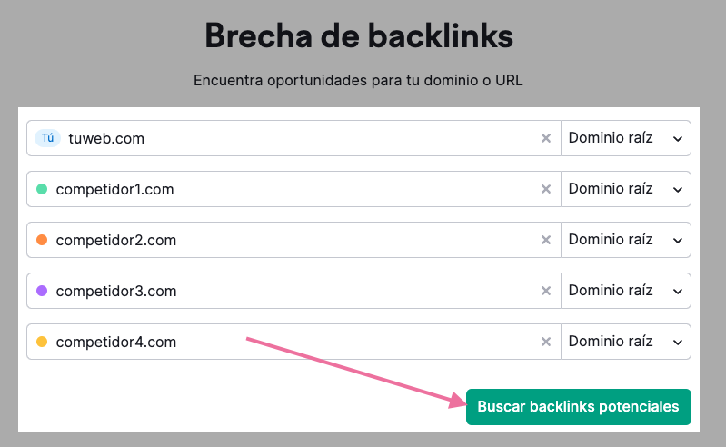 Busca backlinks potenciales con Semrush