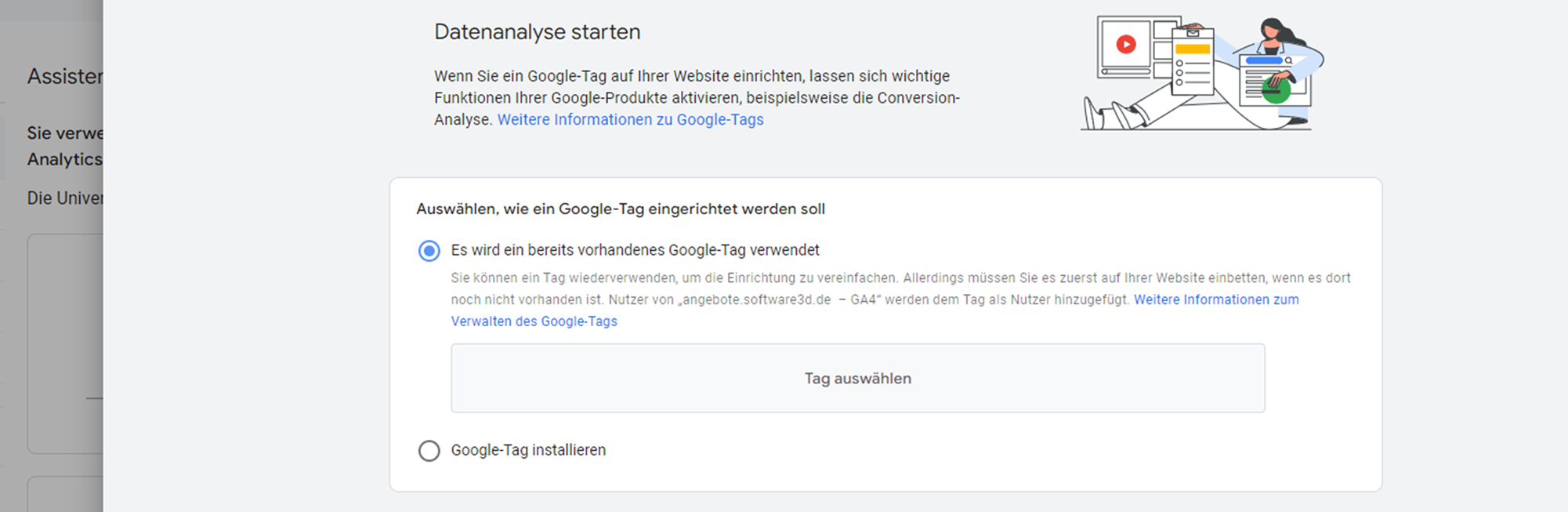 Option Google-Tag einrichten