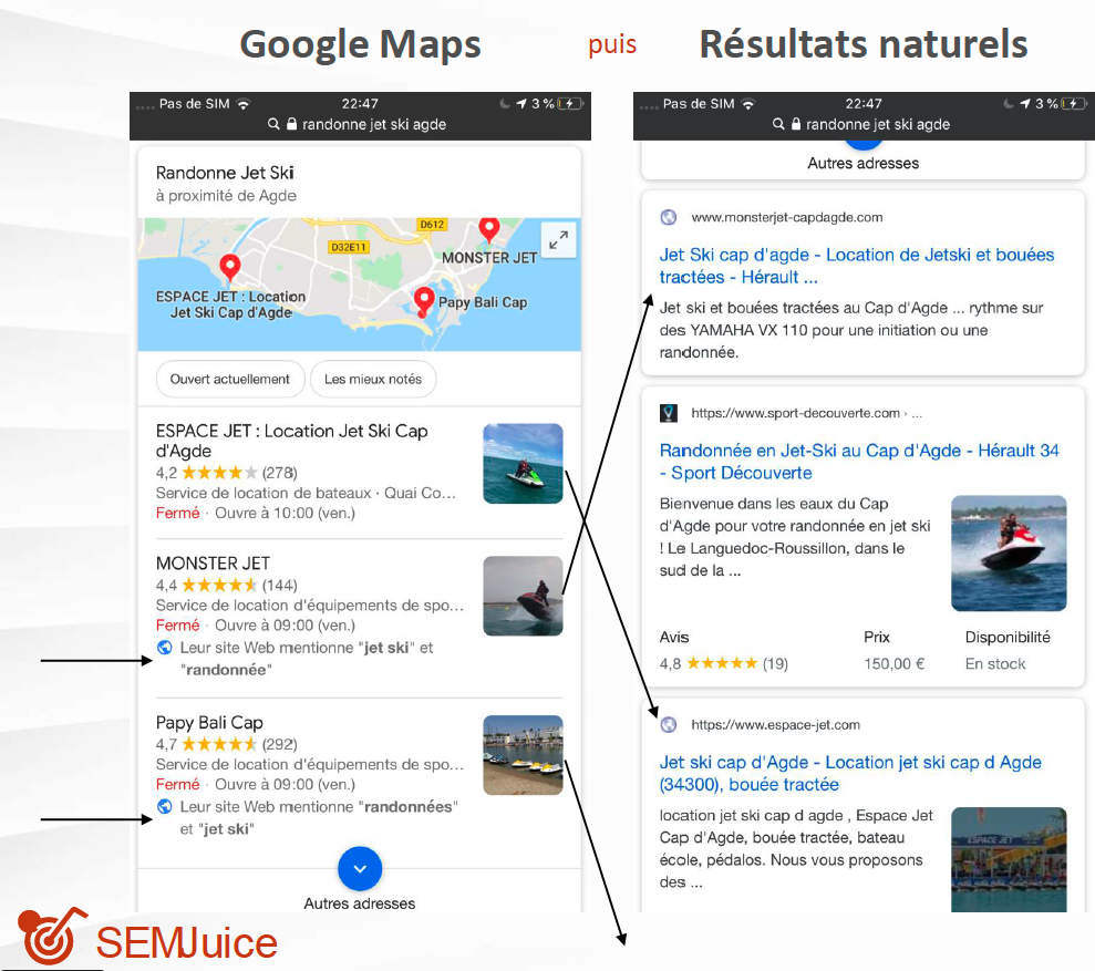 Google Maps et recherche naturelle