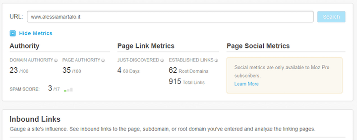 Oltre il Pagerank: gli indici di MOZ