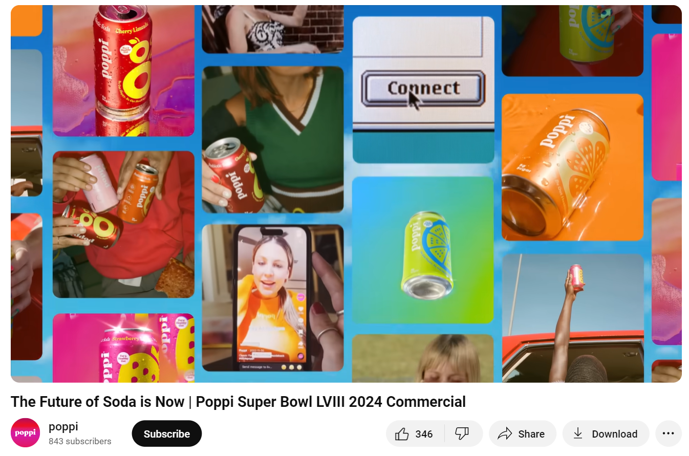 Marketing campaign example: “The Future of Soda is Now” by Poppi