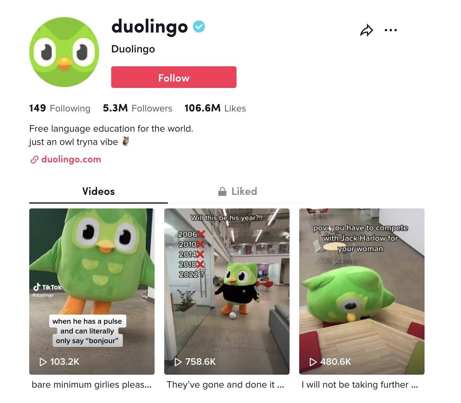 duolingo บน tiktok