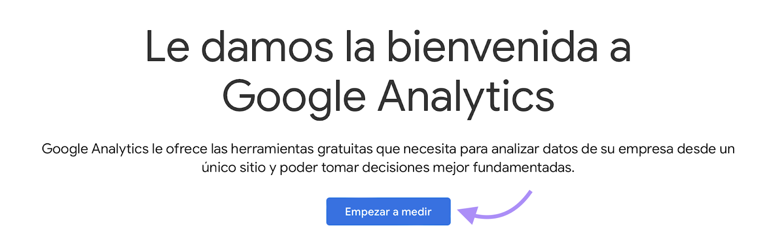 Inicio de sesión de Google Analytics