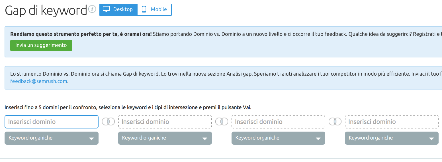 analisi gap keywords