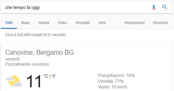 Ricerca semantica e contesto: geolocalizzazione della sessione