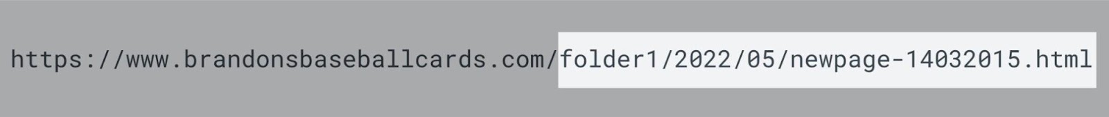 An “unfriendly” URL example