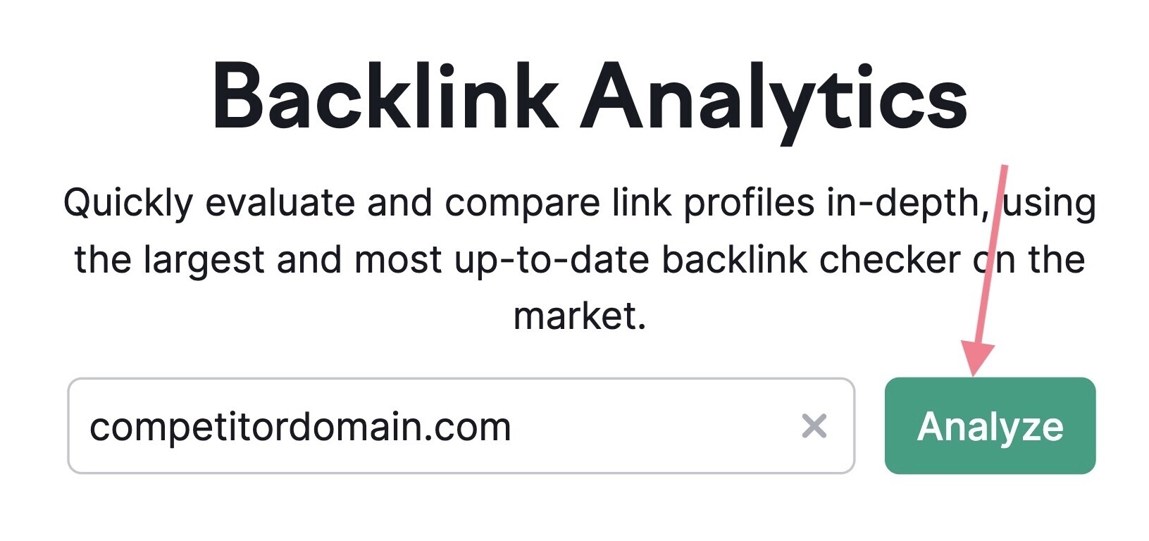 backlink analytics tool competitors domain