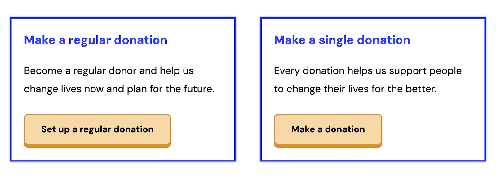 "Set up a regular donation," and "Make a donation" CTAs on With You's site