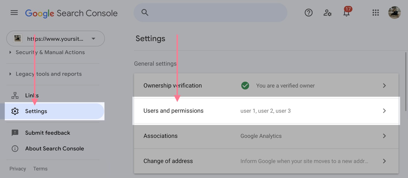 Users and permissions