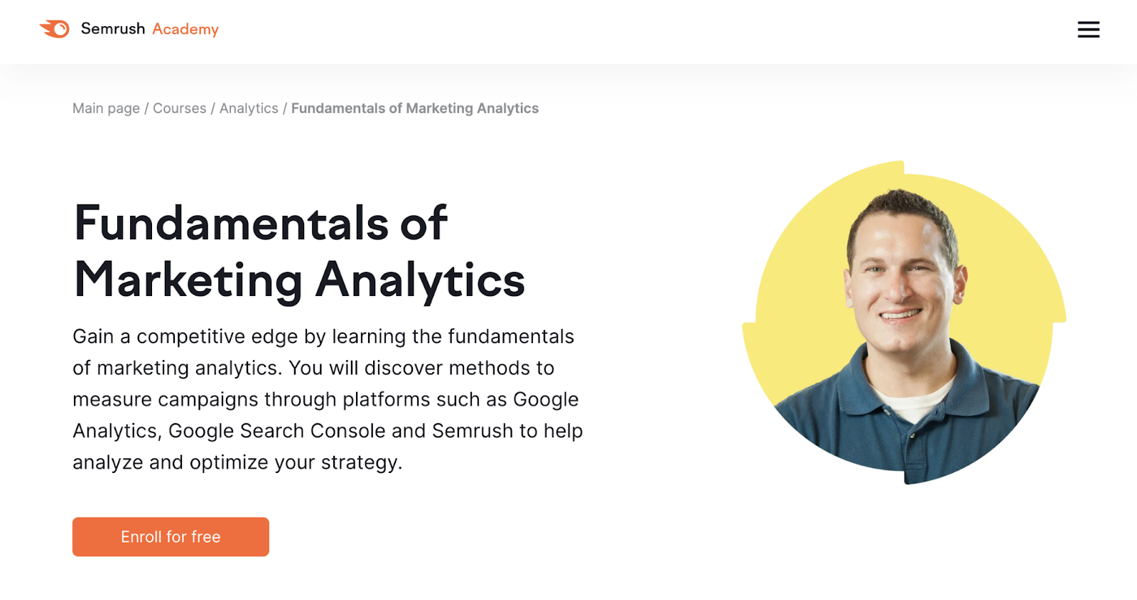 Fundamentals of Marketing Analytics course