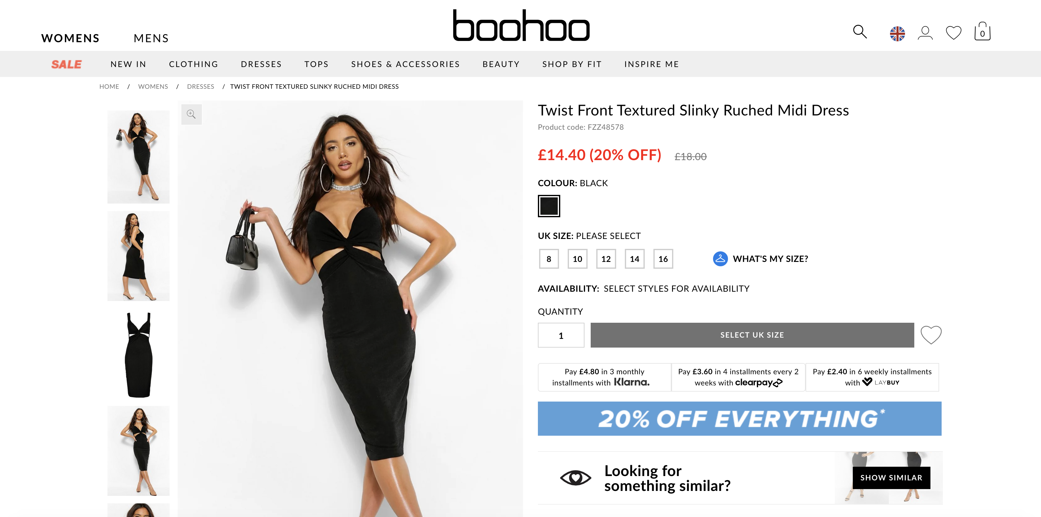 Boohoo Product Page