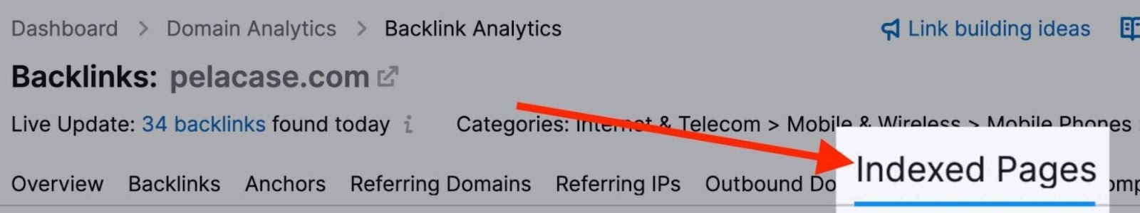 Indexed Pages tab is highlighted.