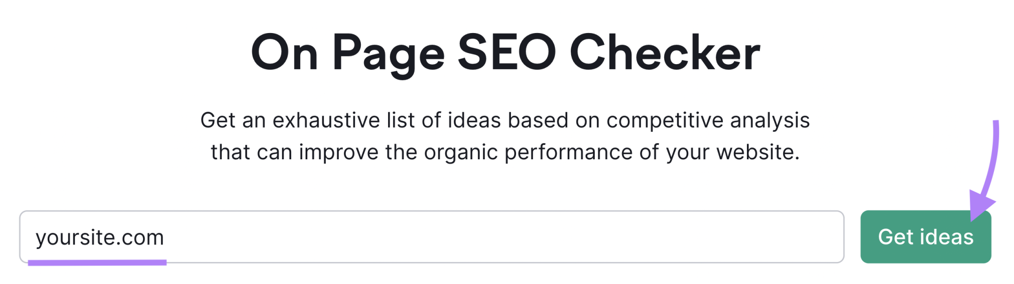 on page seo checker tool, checking your site for seo improvement ideas