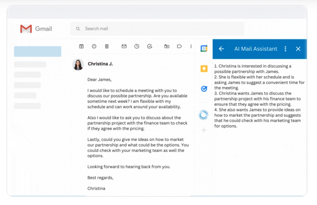 Klart’s AI Mail Assistant editor