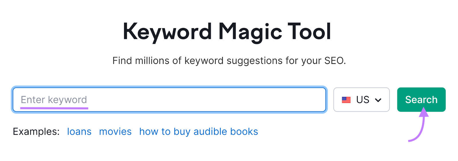Búsqueda con Keyword Magic Tool