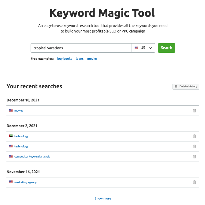 keyword magic tool