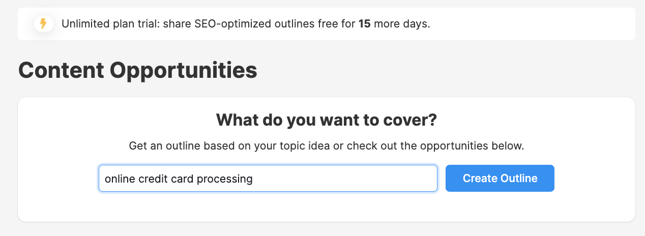 Content outline builder