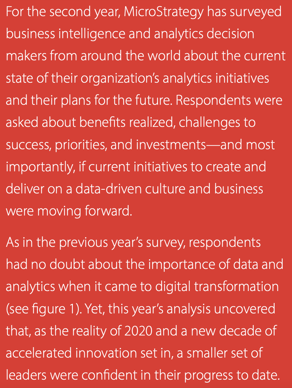 introduction to enterprise analytics report by MicroStrategy