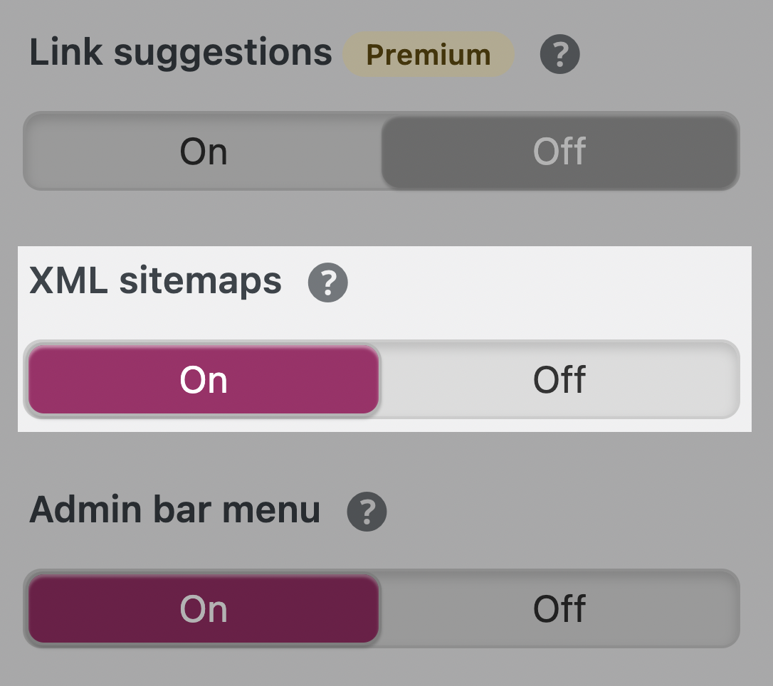 paramètres du sitemap yoast