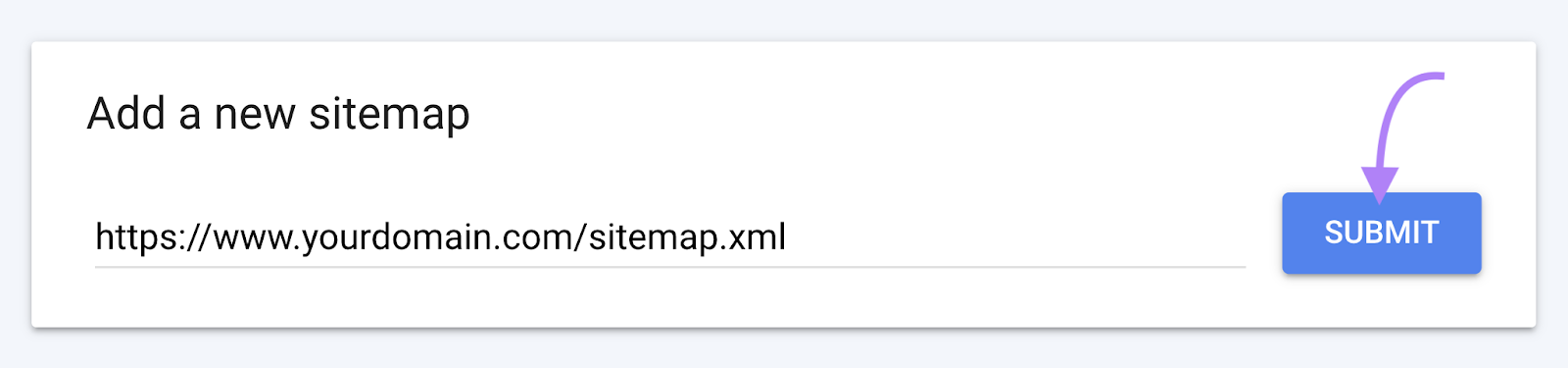 submit sitemap to google