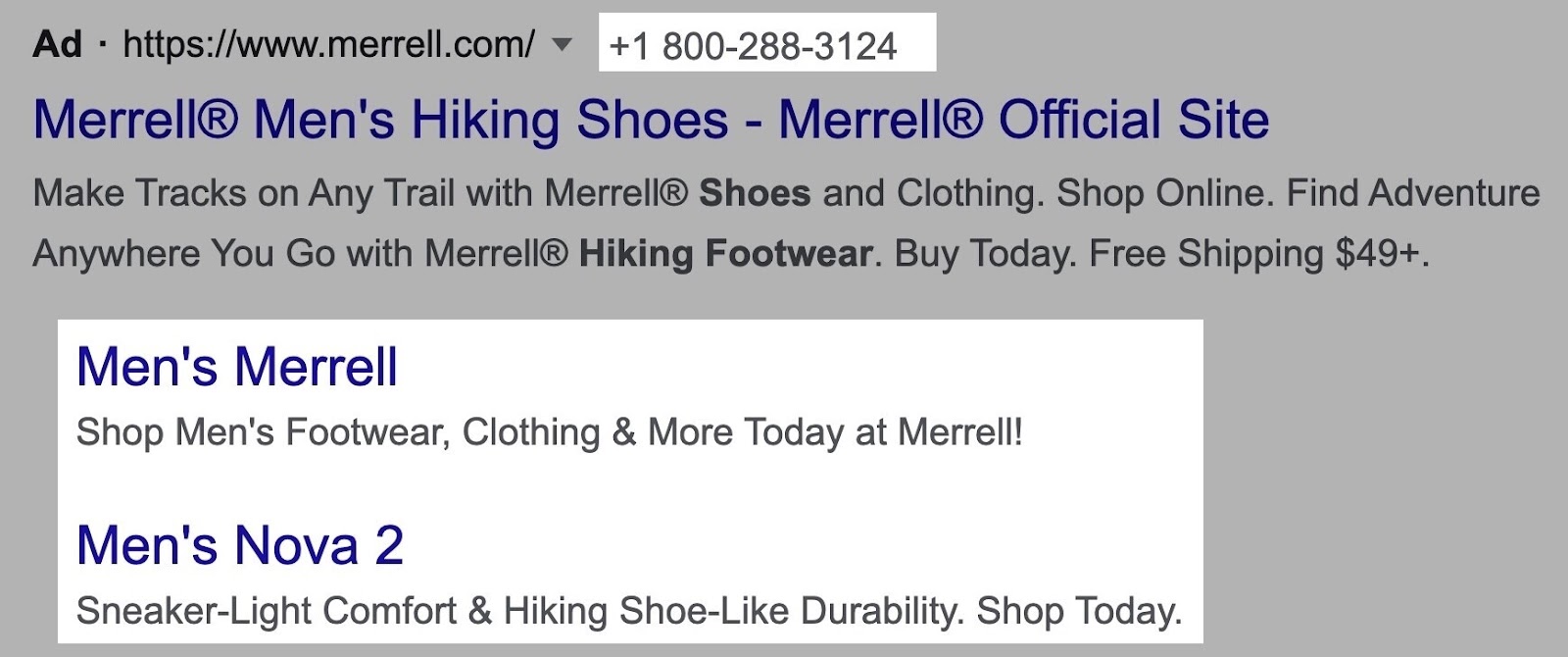 ajouter des actifs, y compris des liens vers des parties spécifiques du site