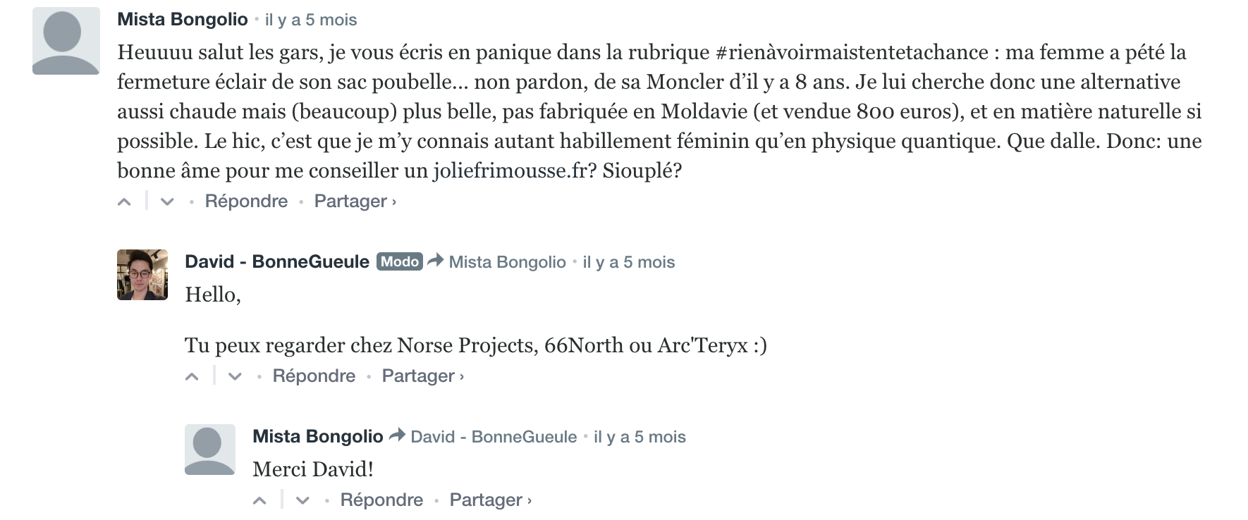 Un exemple de commentaire sur BonneGueule.fr