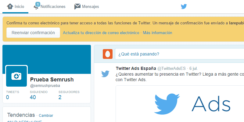 Crear cuenta Twitter - Paso 9