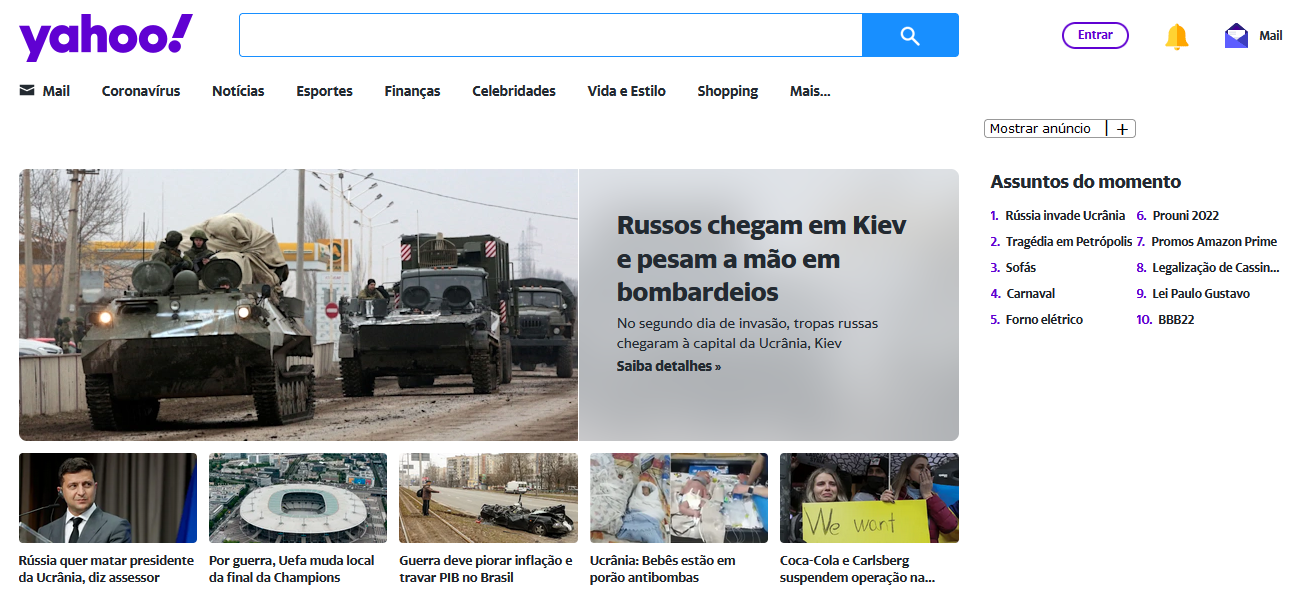 Os 10 principais motores de busca 7 home yahoo