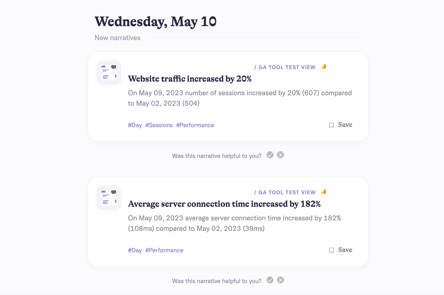 Analytics Narratives