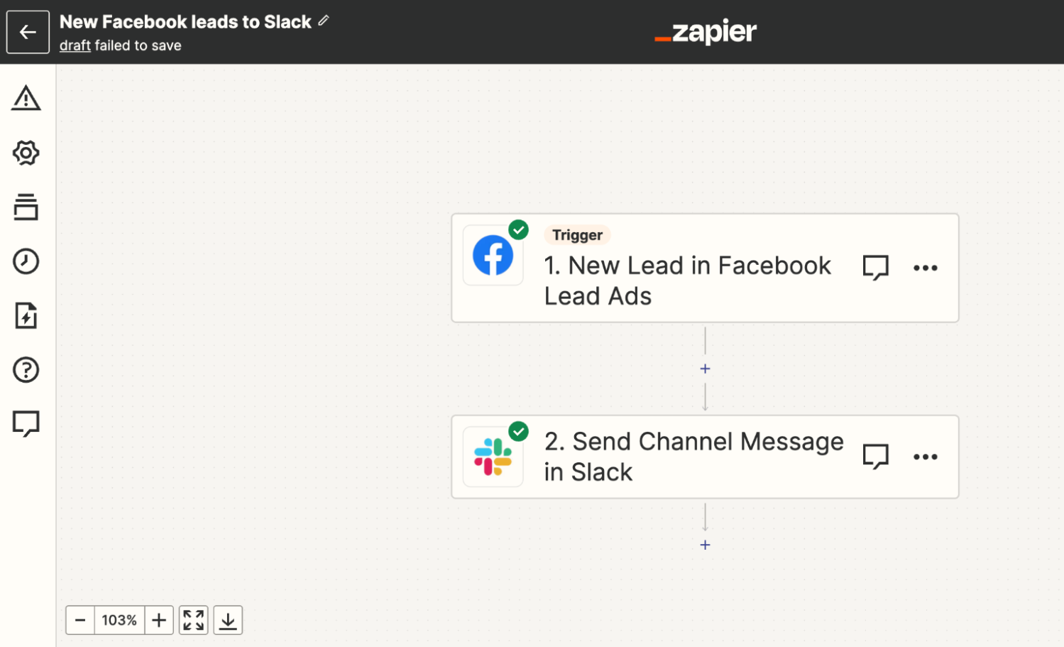 Zapier’s drag-and-drop editor