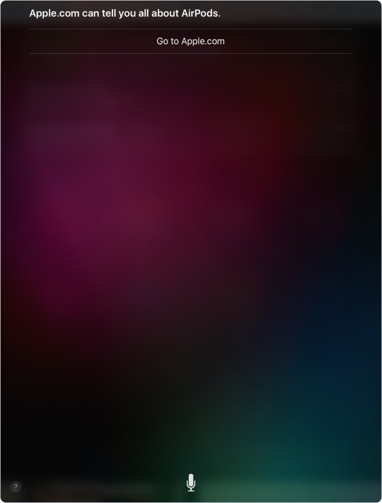 Siri empfiehlt Apple.com