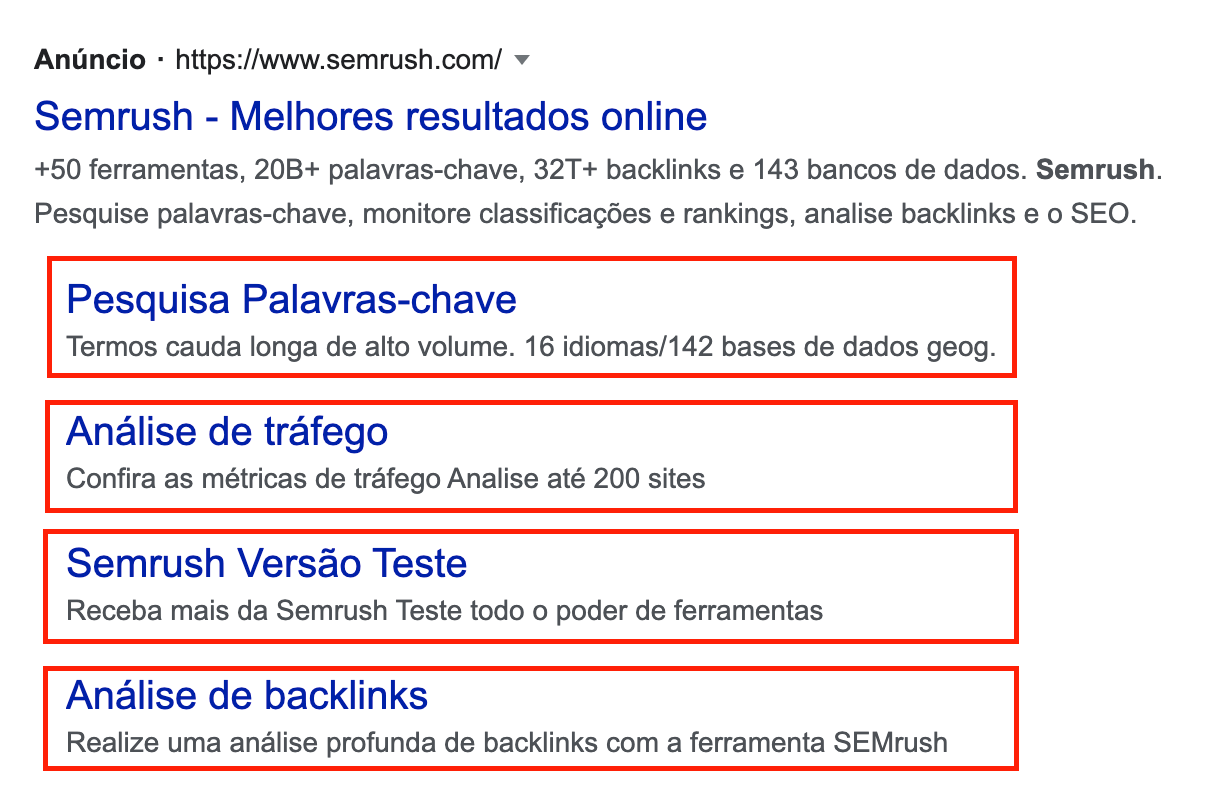 guia para melhorar seus anúncios 9 descrição abaixo de sitelinks