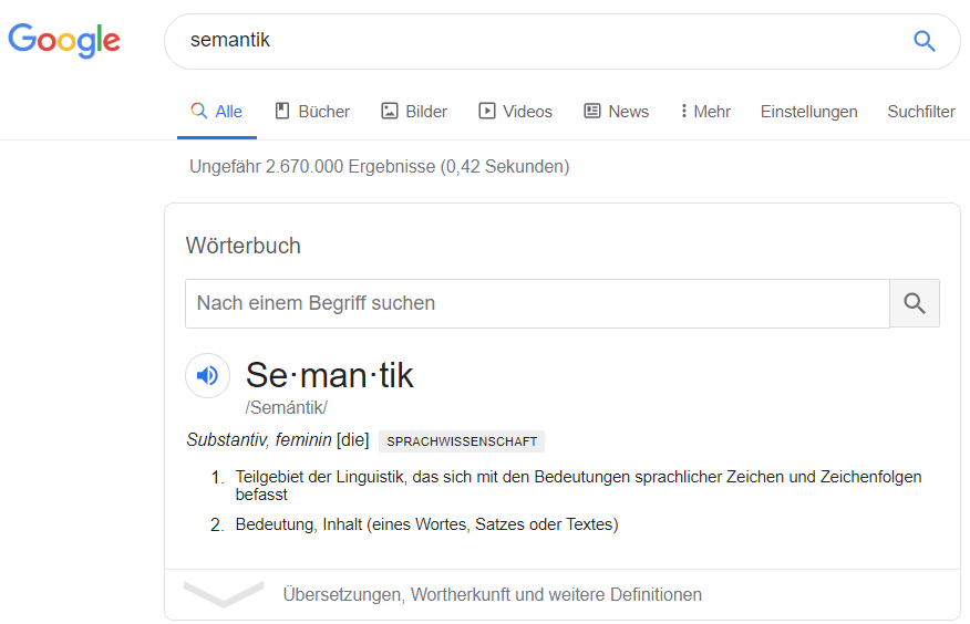 Google: Was ist Semantik?