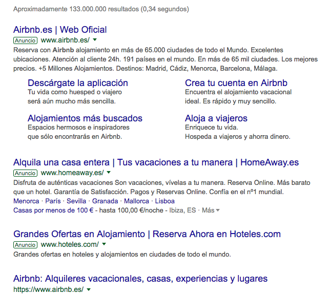 SEO y PPC - Airbnb