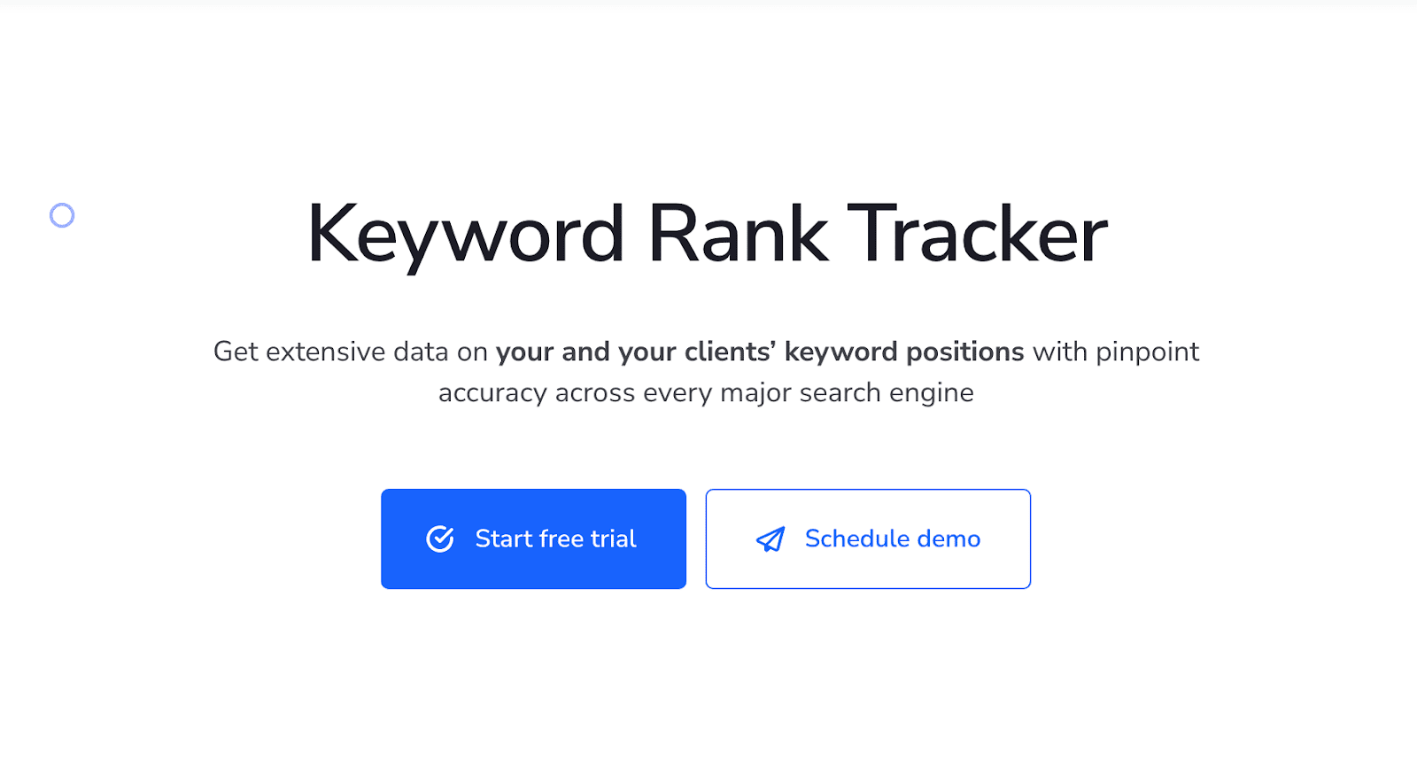 Keyword Rank Tracker tool
