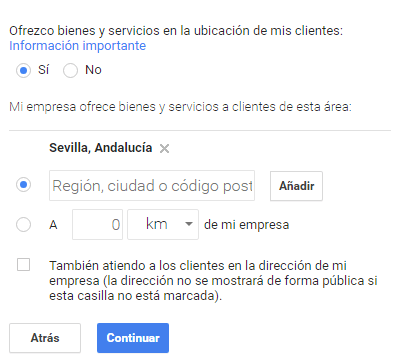 Plan de acción SEO local - Ámbito ubicación clientes