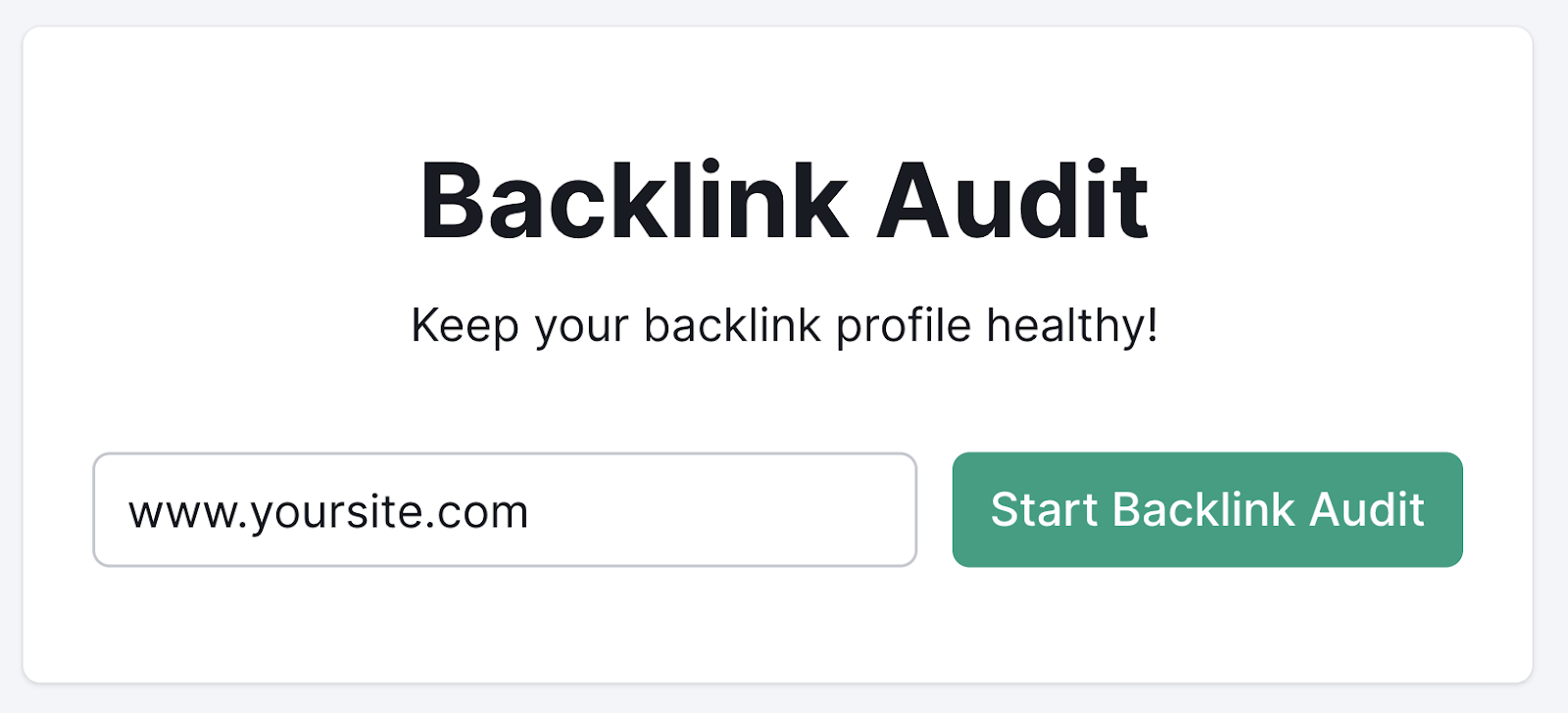 Outil d'audit des backlinks