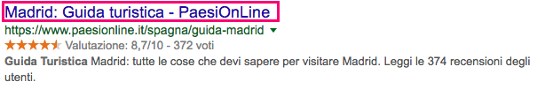 Esempio di titolo (meta title) SEO per un post del blog