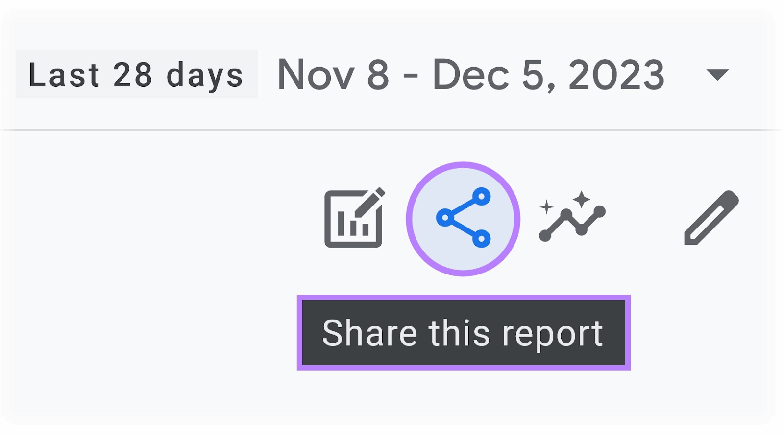 “Share this report” icon