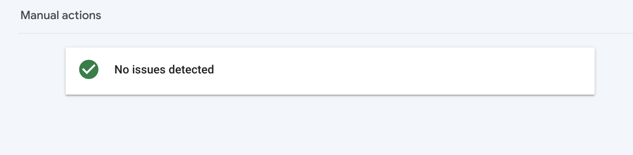 L'onglet « Actions manuelles » de Google Search Console
