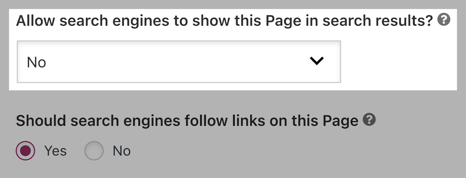 select "No" successful  "Allow hunt  engines to amusement   this leafage   successful  hunt  results?"