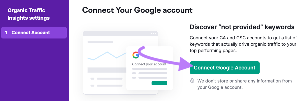 "Connect Your Google account" window