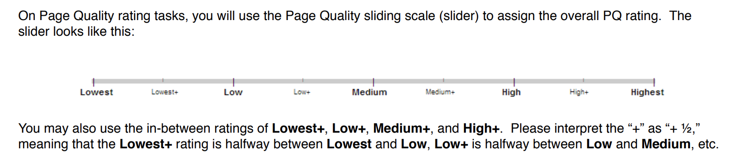 page quality rating tasks