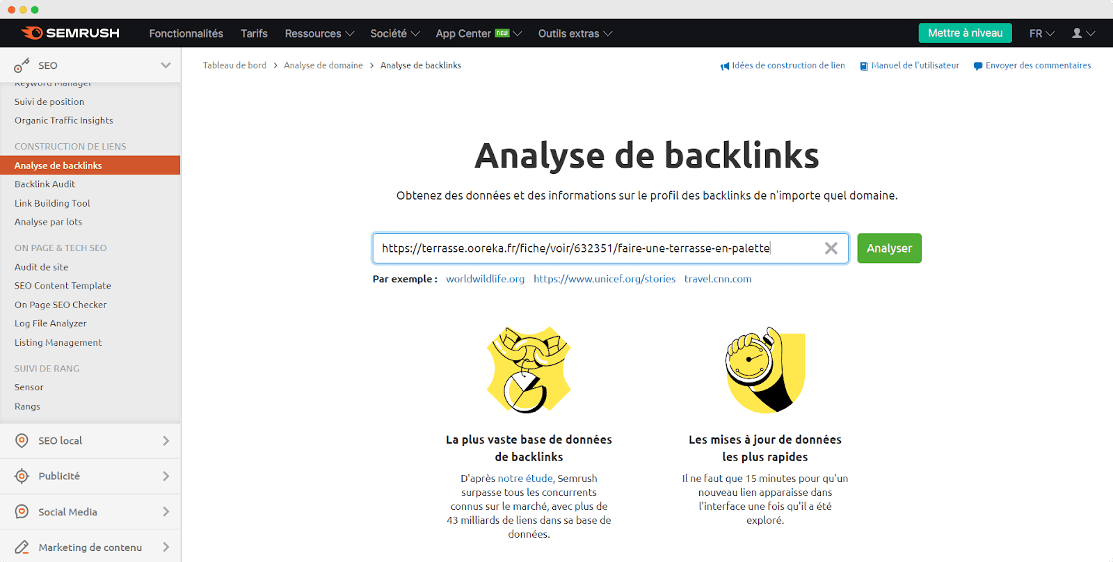 analyse de backlinks