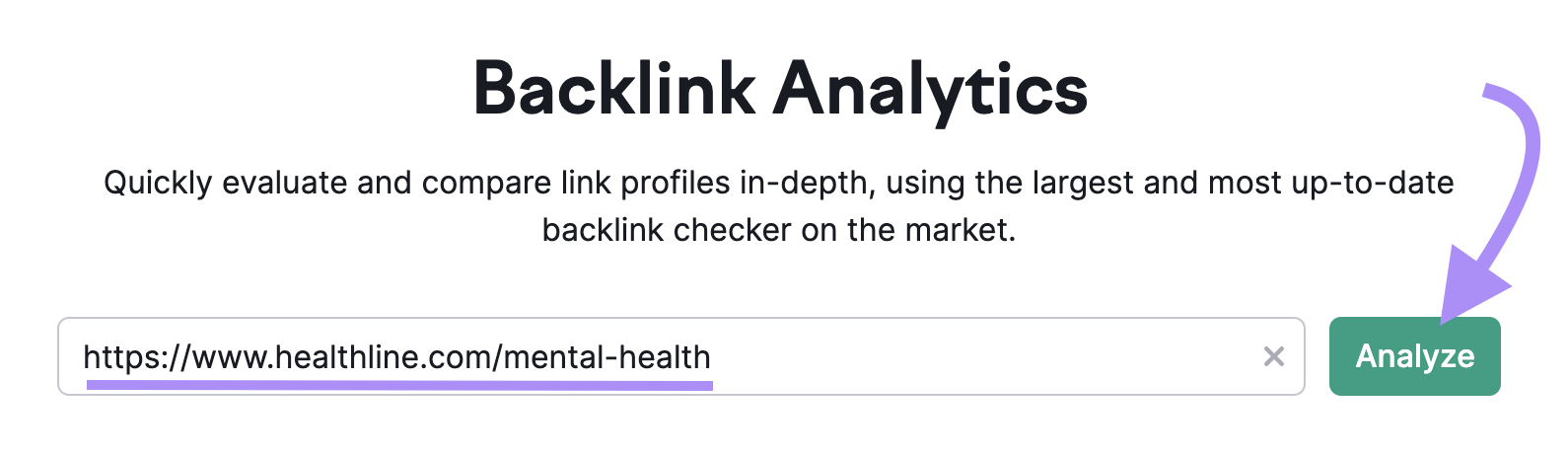 Backlink Analytics instrumentality   hunt  bar