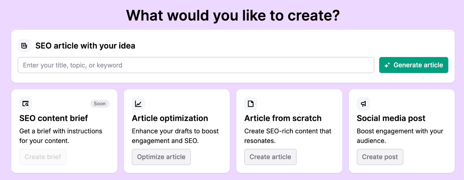 ContentShake AI main page